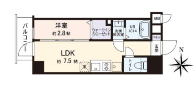 VISTA豊島(1LDK/10階)の間取り写真