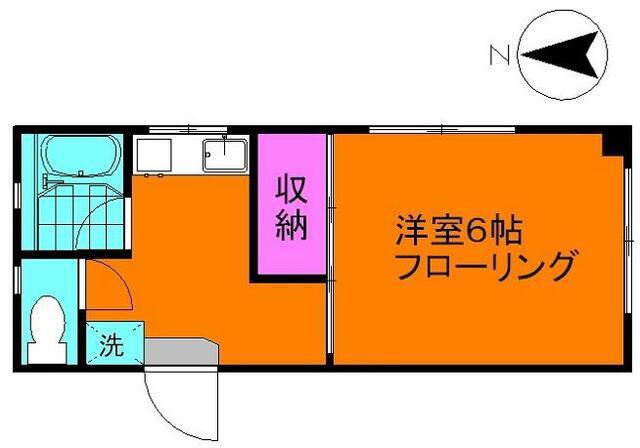 サンエムハイツ(1K/3階)の間取り写真