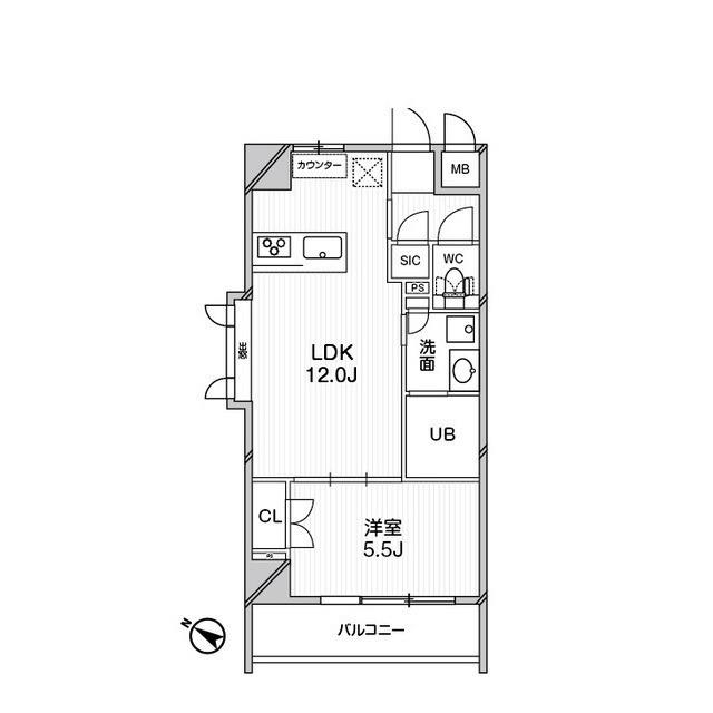 EL STANZA BUNKYO SENDAGI(1LDK/4階)の間取り写真