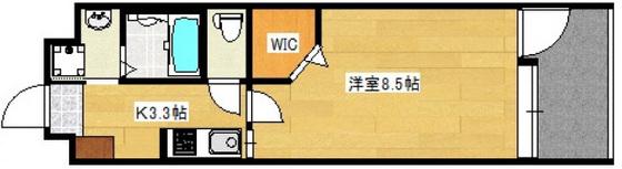 グランリエール(1K/5階)の間取り写真