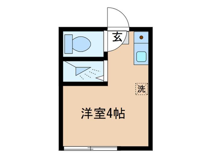 TM渡田向町II(ワンルーム/1階)の間取り写真