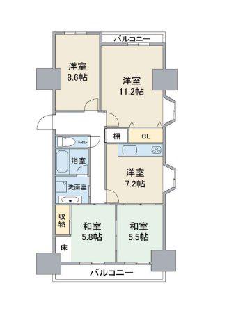 マリオン 大曽根(3LDK/3階)の間取り写真