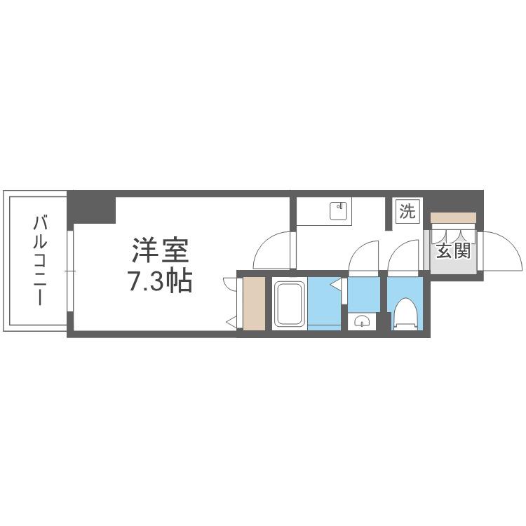 アプリーレ松屋町(1K/9階)の間取り写真