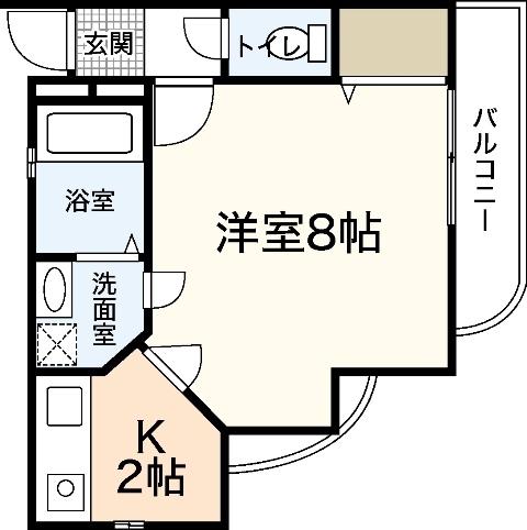 M.TERRAZA(1K/2階)の間取り写真