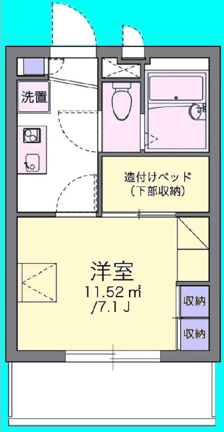 AQUA REGIA(1K/1階)の間取り写真