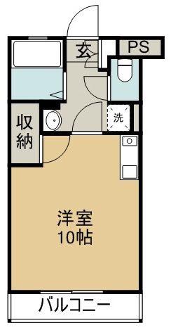 WISDOM徳島町(ワンルーム/4階)の間取り写真