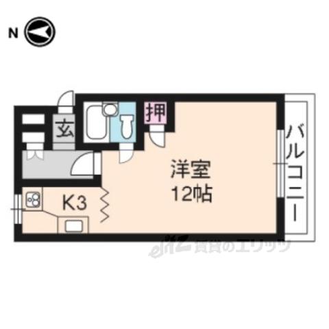 スタジオNP(1K/1階)の間取り写真