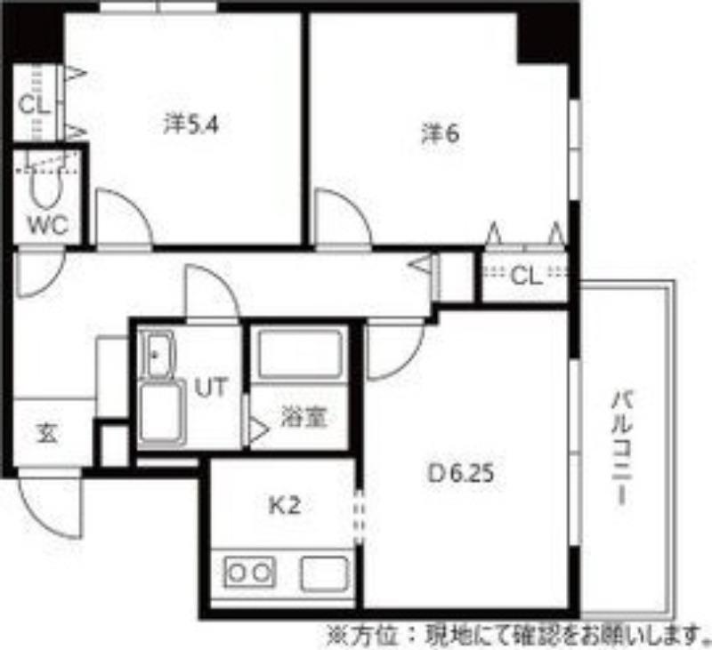 フィラコート北11条(2LDK/7階)の間取り写真