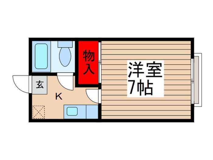 吉野ハイム(1K/1階)の間取り写真
