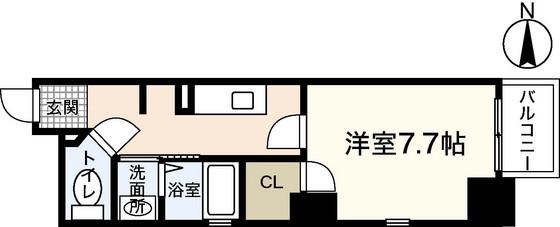 セントヒルズ並木(1K/5階)の間取り写真