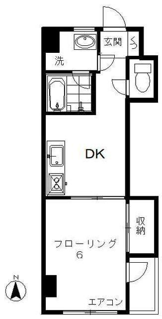 コスモ三杉(1DK/1階)の間取り写真