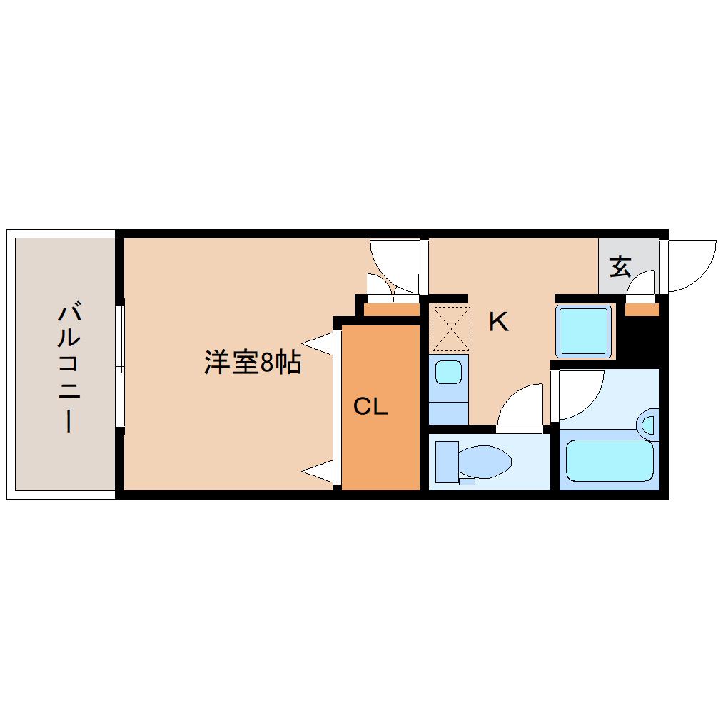 小島ビル(1K/5階)の間取り写真