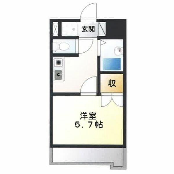 セジュール栄(1K/7階)の間取り写真