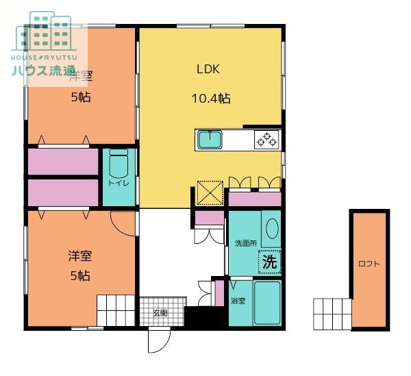メゾン・ド・元町(2LDK/1階)の間取り写真