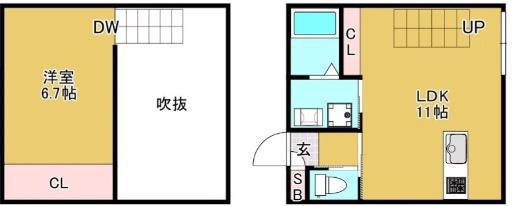 THE RITS TSUNEHISA(ワンルーム/1階)の間取り写真