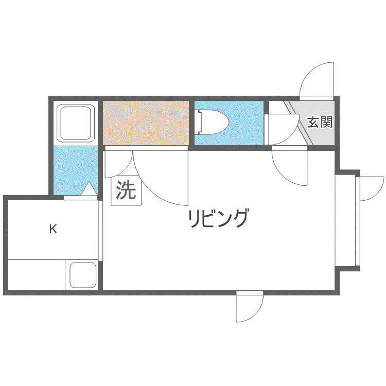 パシャ18(1K/3階)の間取り写真