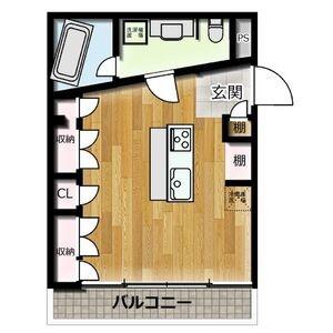 マンションCASA(ワンルーム/2階)の間取り写真