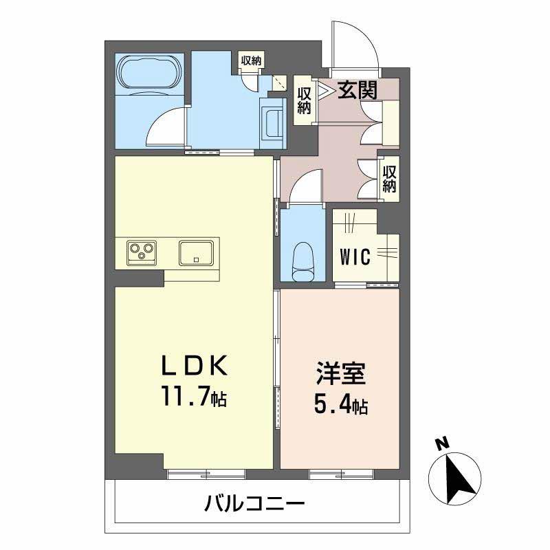 サンシャインSTN(1LDK/2階)の間取り写真