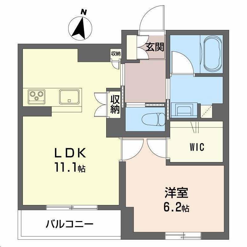 カノープス(1LDK/1階)の間取り写真