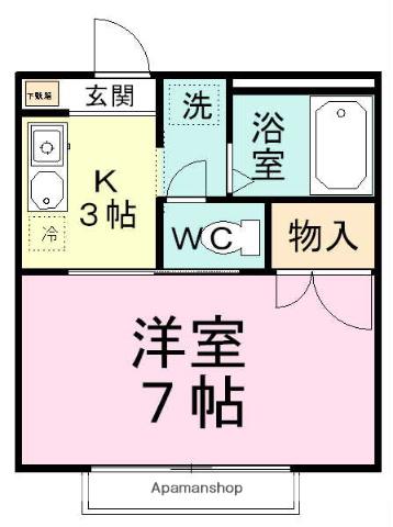 ソフィア(1K/1階)の間取り写真