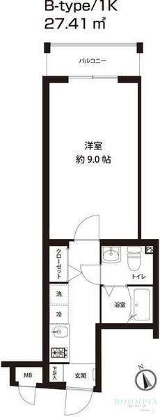 レオーネ馬込(1K/1階)の間取り写真