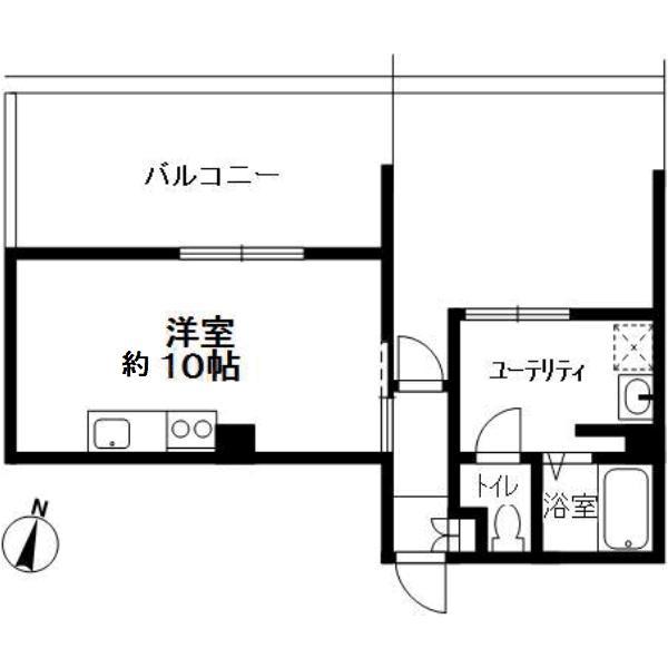 グレイスリー御影(ワンルーム/3階)の間取り写真