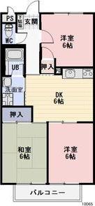 SURPLUS MAKI I(3DK/2階)の間取り写真