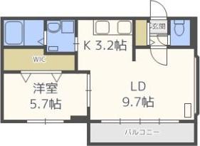 K2STELLA(1LDK/2階)の間取り写真
