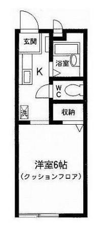 CASA VIOLAI(ワンルーム/1階)の間取り写真