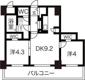 F013(2LDK/11階)の間取り写真