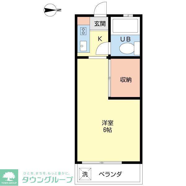 さくらハイツ(1K/2階)の間取り写真