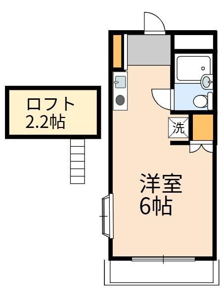 エポック・1(ワンルーム/2階)の間取り写真