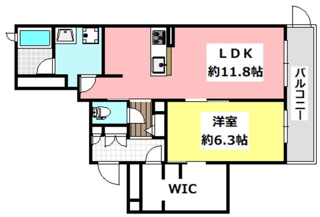 ローズメゾンY(1LDK/3階)の間取り写真