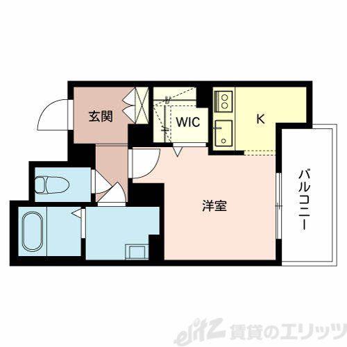 グランベール高槻(ワンルーム/3階)の間取り写真