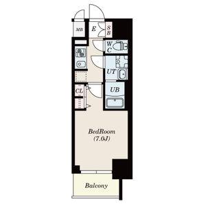 S-RESIDENCE熱田II(1K/10階)の間取り写真