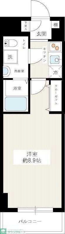HYS DURANTE(1K/4階)の間取り写真