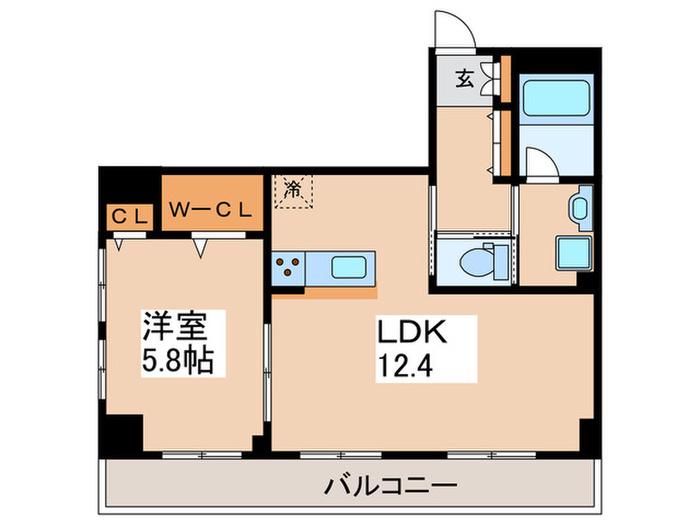 RESIDENCE・M 溝ノ口(1LDK/3階)の間取り写真