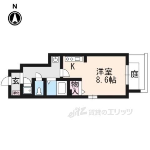 ハイツ喜望峰(ワンルーム/1階)の間取り写真