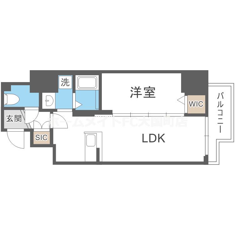 フェルザ福島(1LDK/3階)の間取り写真
