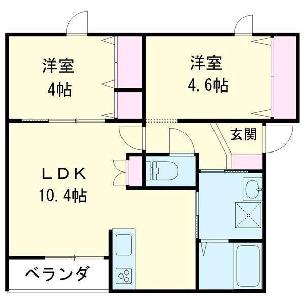 RESIDENCE NAKAJIMA H(2LDK/3階)の間取り写真