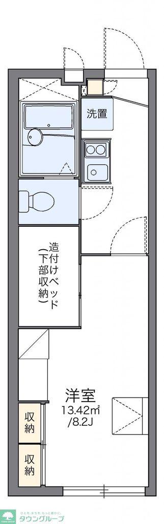 レオパレス大谷地(1K/2階)の間取り写真