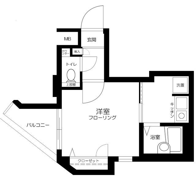 プレール荻窪弐番館(1K/6階)の間取り写真