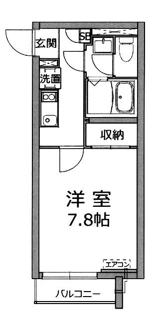 プライム・ヒル京町(1K/3階)の間取り写真