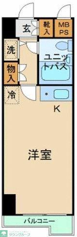 ノバ浅草(ワンルーム/3階)の間取り写真