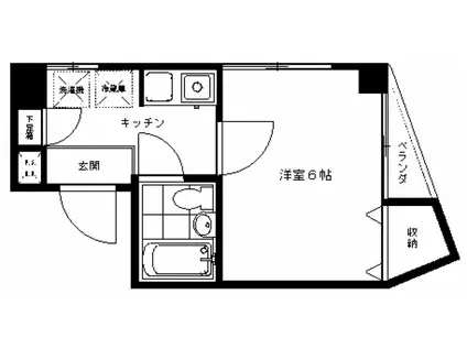 エスト生田(1K/4階)の間取り写真