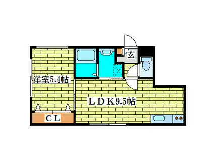 ル・フォート清田III(1LDK/4階)の間取り写真