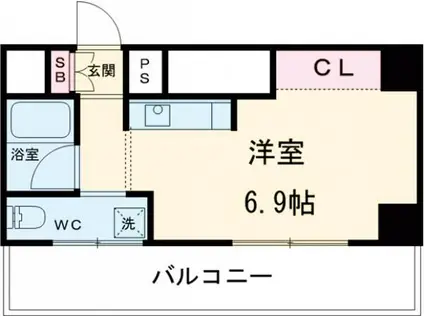 ブルーノコート蒲田(ワンルーム/11階)の間取り写真