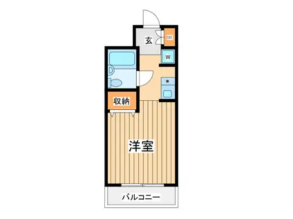 スカイコート宮崎台第3(ワンルーム/3階)の間取り写真