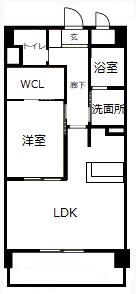 グランシャリオ大津(1LDK/7階)の間取り写真