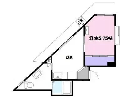 コバパークビル(1DK/4階)の間取り写真